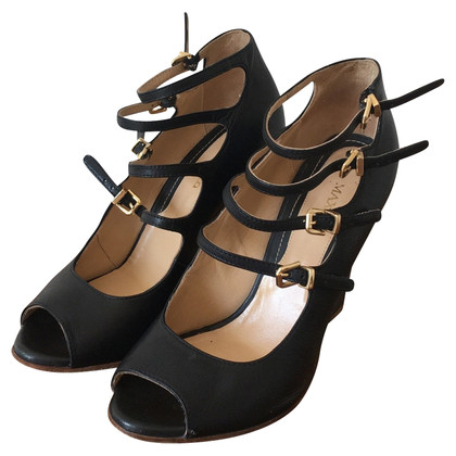 Max & Co Pumps/Peeptoes aus Leder in Schwarz