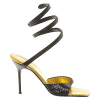 Roberto Cavalli Sandals with snakeskin