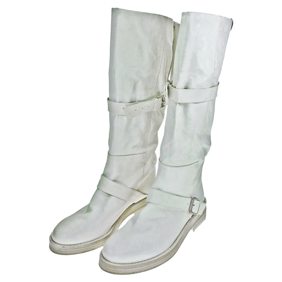 Ann Demeulemeester Stiefel in Creme