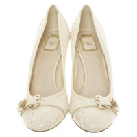 Christian Dior Pumps/Peeptoes Leer in Crème