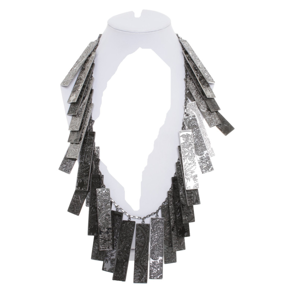Burberry Halskette in Silber/Schwarz