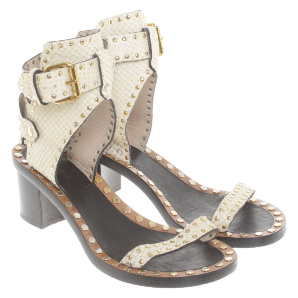 Isabel Marant Sandals Leather in Beige