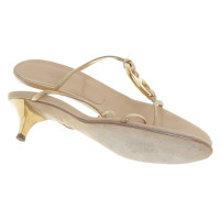 Hermès sandali color oro