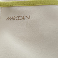 Marc Cain camicetta di seta in crema / verde