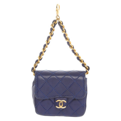 Chanel Flap Bag Mini aus Leder in Blau