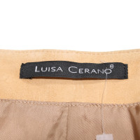 Luisa Cerano Trousers Suede in Beige