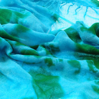 Faliero Sarti Blau-Grüner Schal 