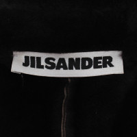 Jil Sander Giacca in pelle nera