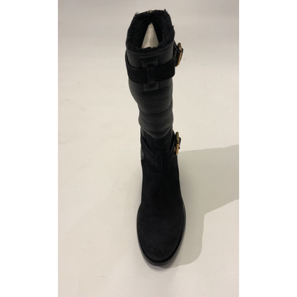 Christian Dior Stiefel aus Wildleder in Schwarz