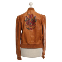 Gucci Leather jacket in cognac
