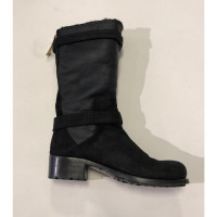 Christian Dior Boots Suede in Black