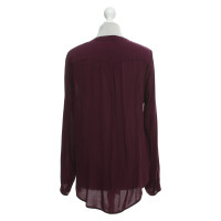 Velvet Blouse in Bordeaux