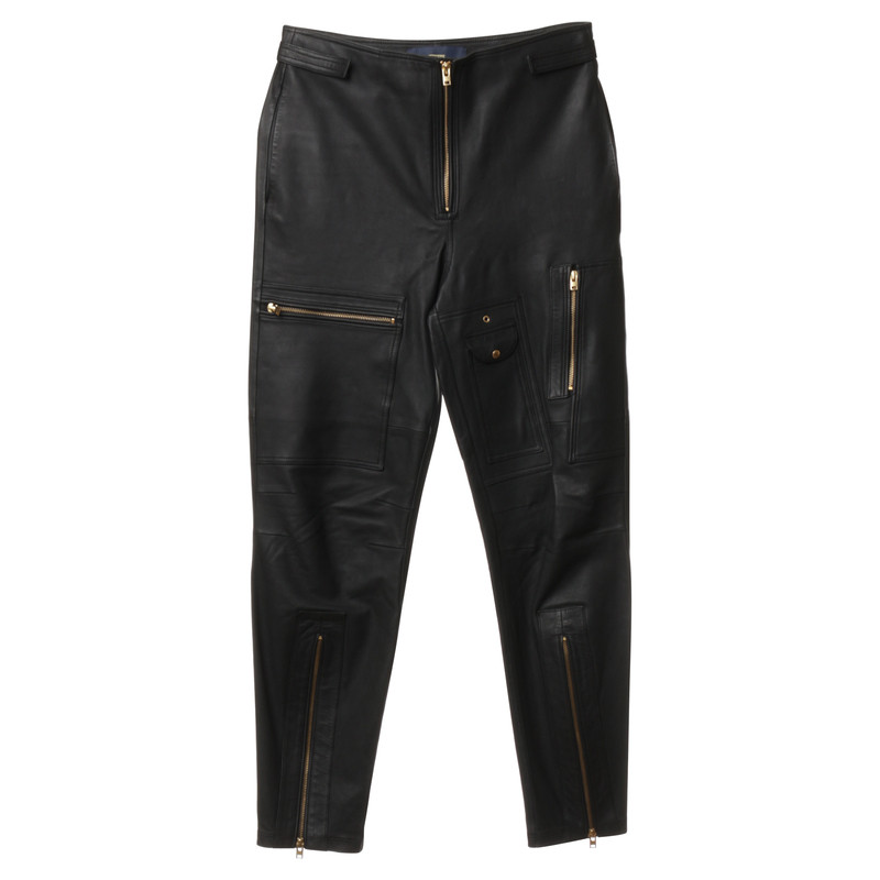 Closed Leather pants in black 