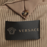 Versace Veste en cuir suédé