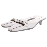 Prada  white loafer sandals 