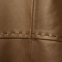 Marina Rinaldi Leather jacket in gold-brown