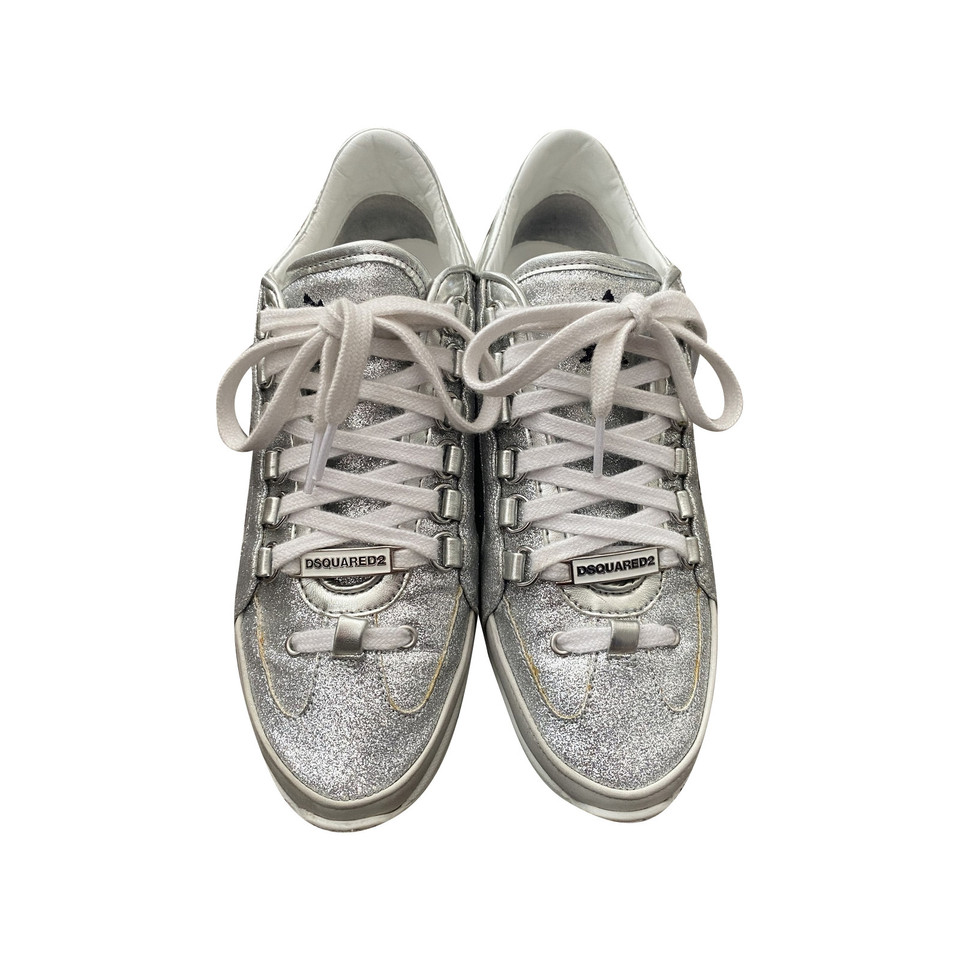 Dsquared2 Sneakers aus Leder in Silbern