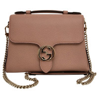 Gucci Interlocking Shoulder Bag Normal aus Leder in Beige