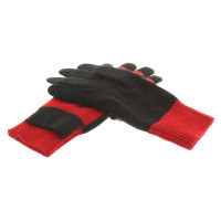 Moschino Fine knitting gloves with embroidery