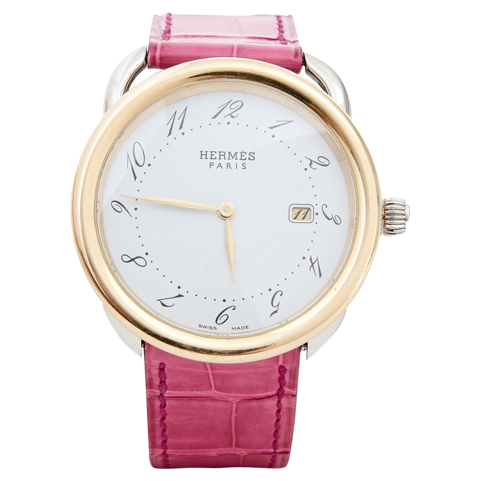 Hermès Clock "Arceau GM Twee tonen"