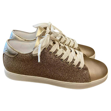 Jimmy Choo Trainers Leather in Gold