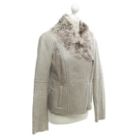 Marc Cain Lamb leather jacket in beige