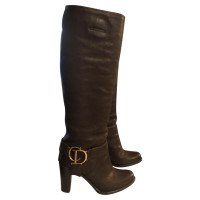 Christian Dior Bottes en Cuir en Marron