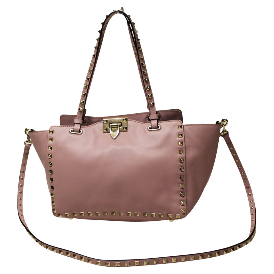 Valentino Garavani Shopper aus Leder in Nude