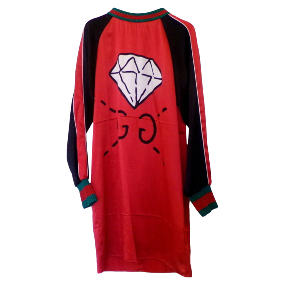 Gucci Kleid aus Seide in Rot