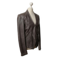Armani Leather jacket in grey