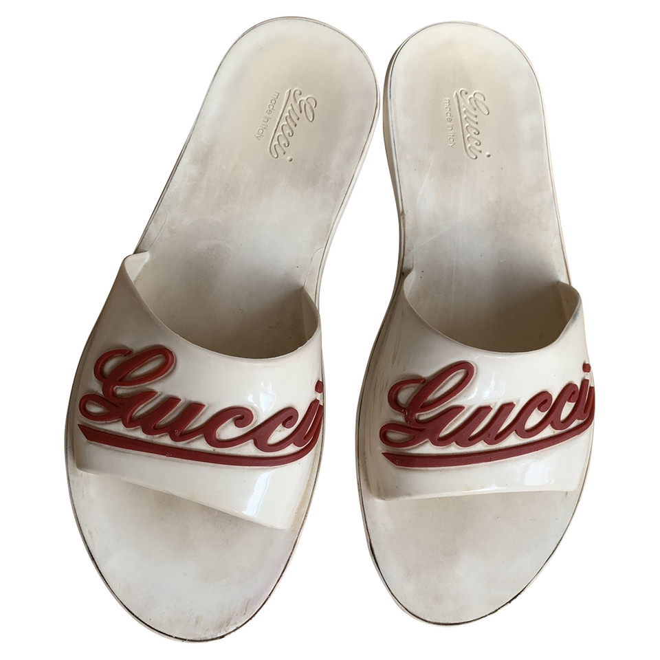 Gucci Slipper/Ballerinas in Weiß