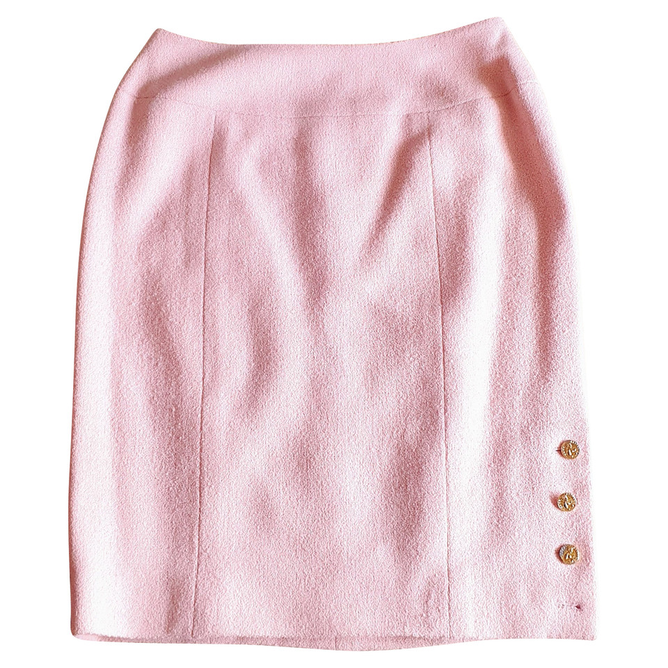 Chanel Skirt Wool in Pink
