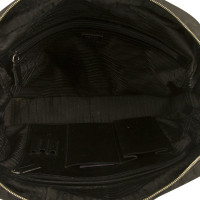 Prada Black Fabric & Leren Bowler Travel tas