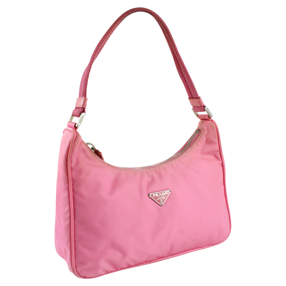 Prada Sac à main en Toile en Rose/pink