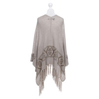 360 Sweater Knitted poncho in beige