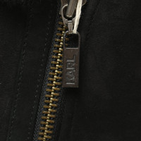 Karl Lagerfeld Fur vest in black