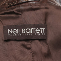 Neil Barrett Jacke/Mantel aus Leder in Braun