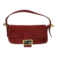 Fendi Borsa a tracolla in Pelle scamosciata in Rosso