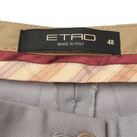 Etro Light grey wool pants