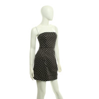 French Connection Waisted dress in black and white