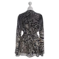 Hale Bob Leopard print silk blouse