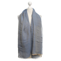 Hermès Zijden sjaal in blauw / beige