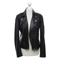 Set Jacket/Coat Leather in Black