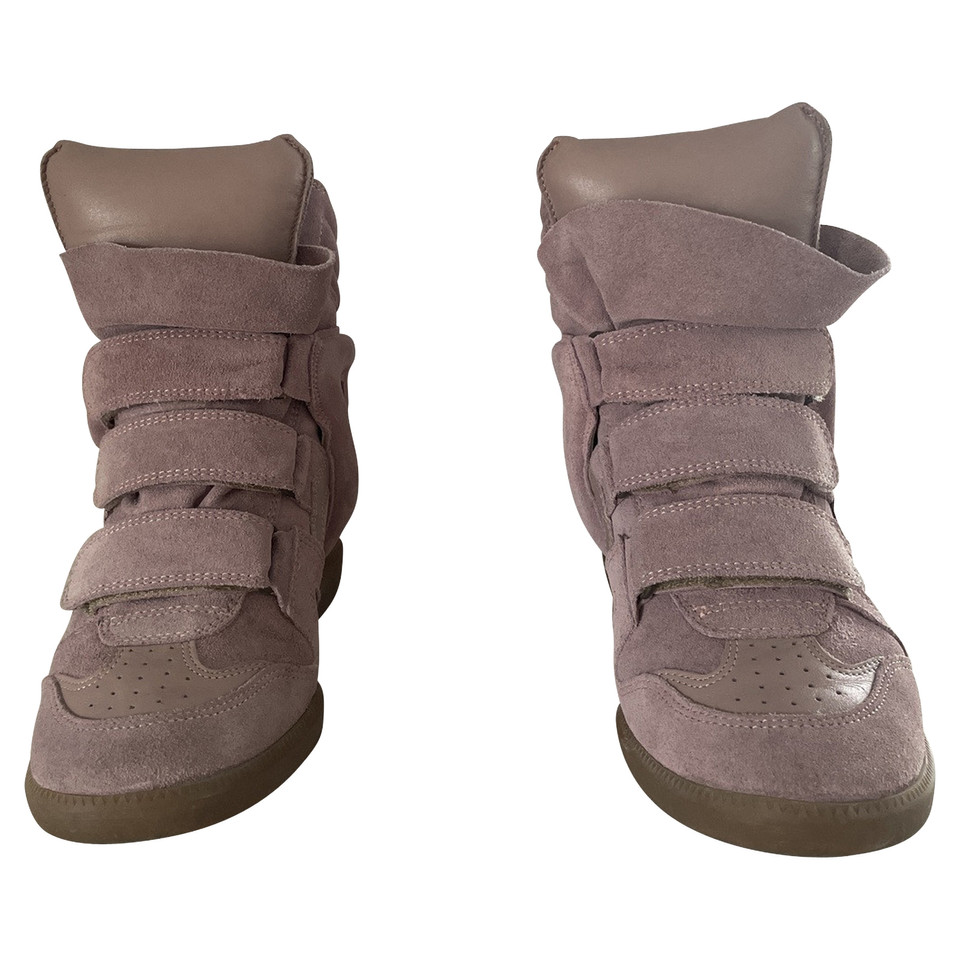 Isabel Marant Chaussures compensées en Daim en Rose/pink
