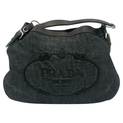 Prada Handtasche aus Jersey in Schwarz