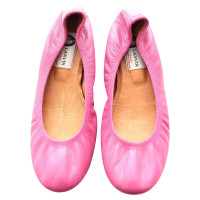 Lanvin Slippers/Ballerina's Leer in Roze