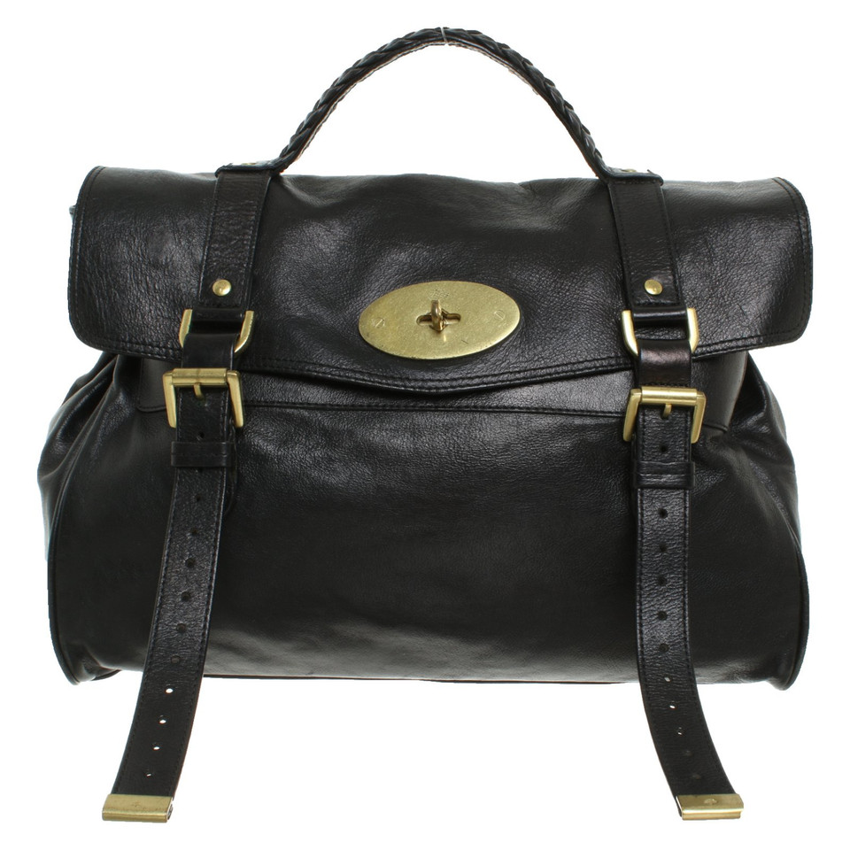 Mulberry Handtasche aus Leder in Schwarz