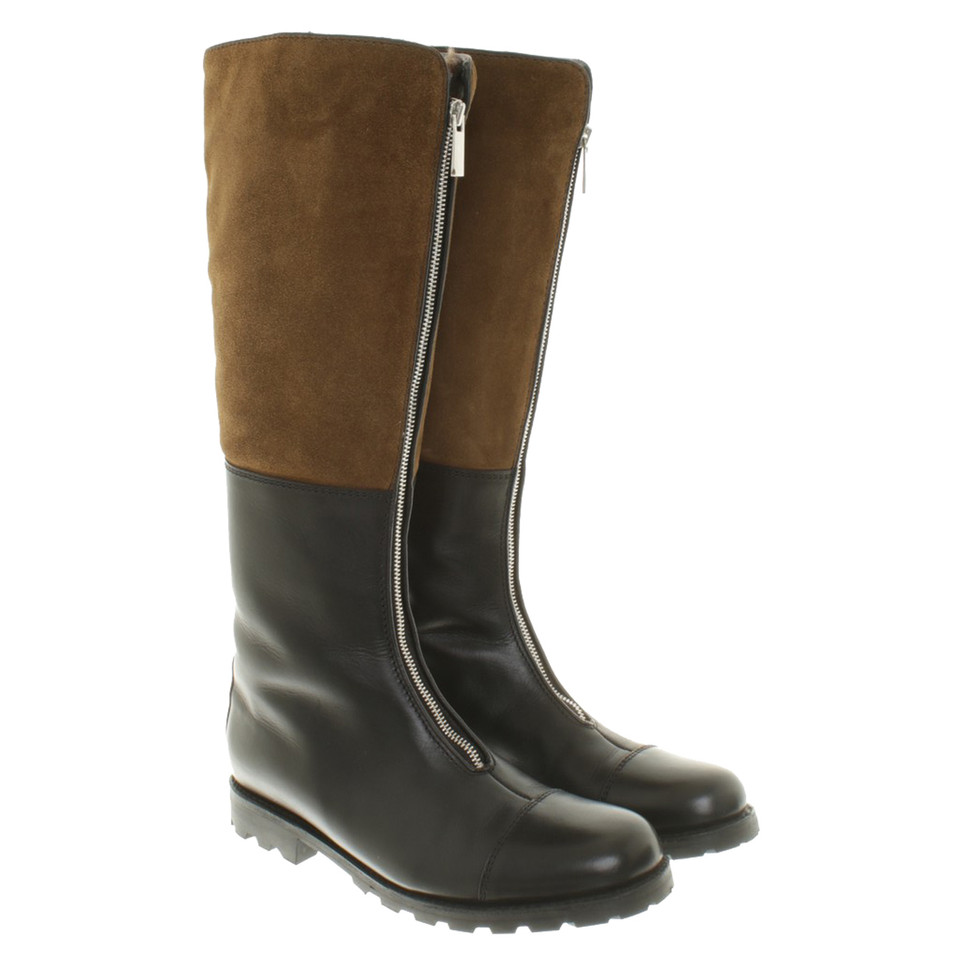 Ludwig Reiter Leather boots in black / khaki
