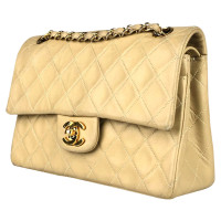 Chanel Classic Flap Bag Leer in Crème