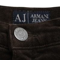 Armani Jeans trousers in velvet look